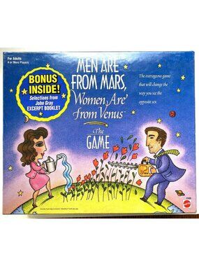 VINTAGE 1998 MATTEL GAME, MEN ARE FROM MARS, WOMEN ARE FROM VENUS FACTORY SEALED